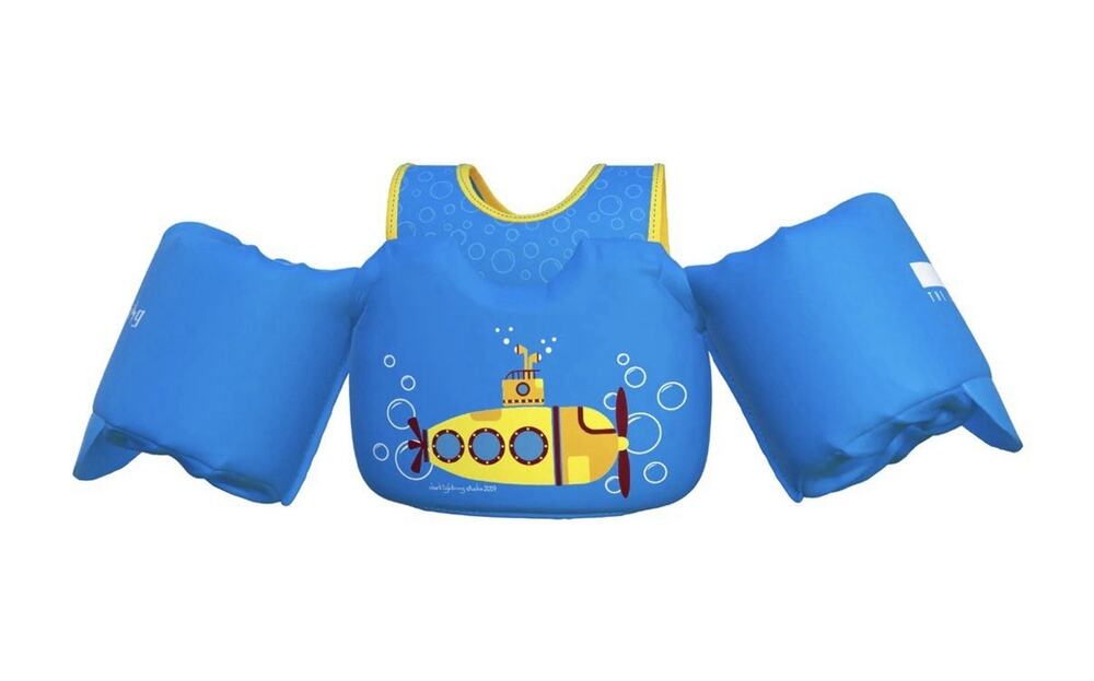 Dark Lightning Blue Submarine Childs swim vest water wings - Child 33-55 lbs